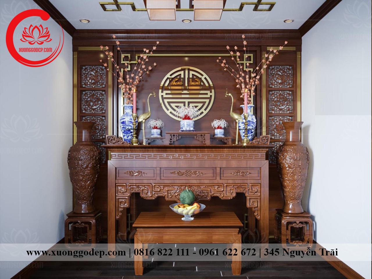 phòng thờ đẹp, bàn thờ đẹp giá tại xưởng