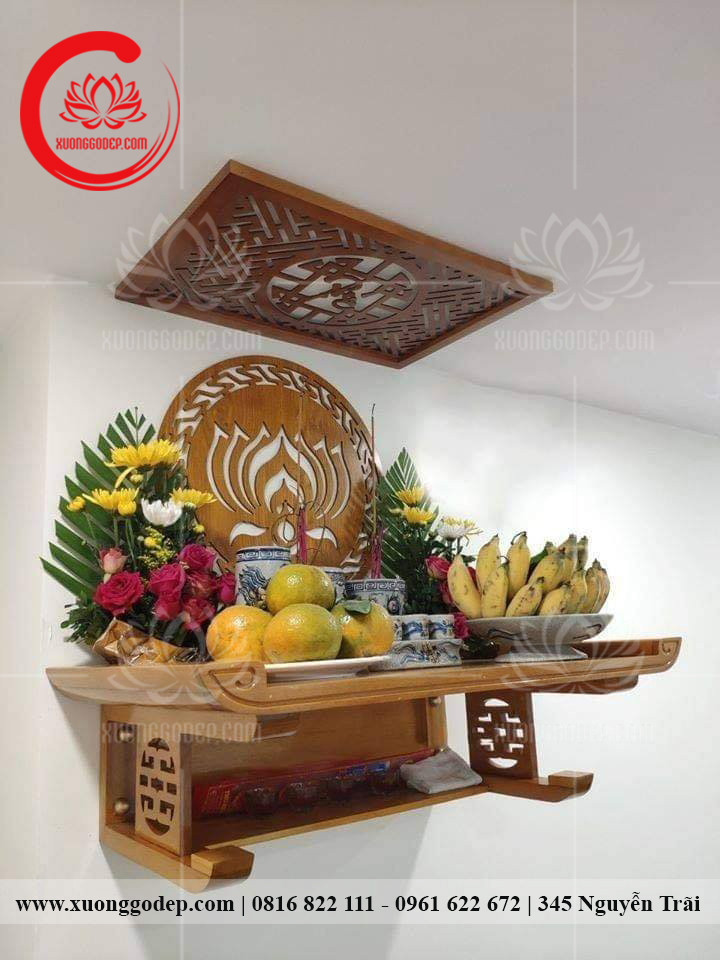 bàn thờ treo tường chung cư hiện đại thông minh giá rẻ