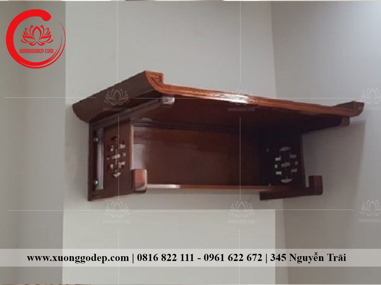 bàn thờ treo tường đẹp giá rẻ sản xuất tại xưởng