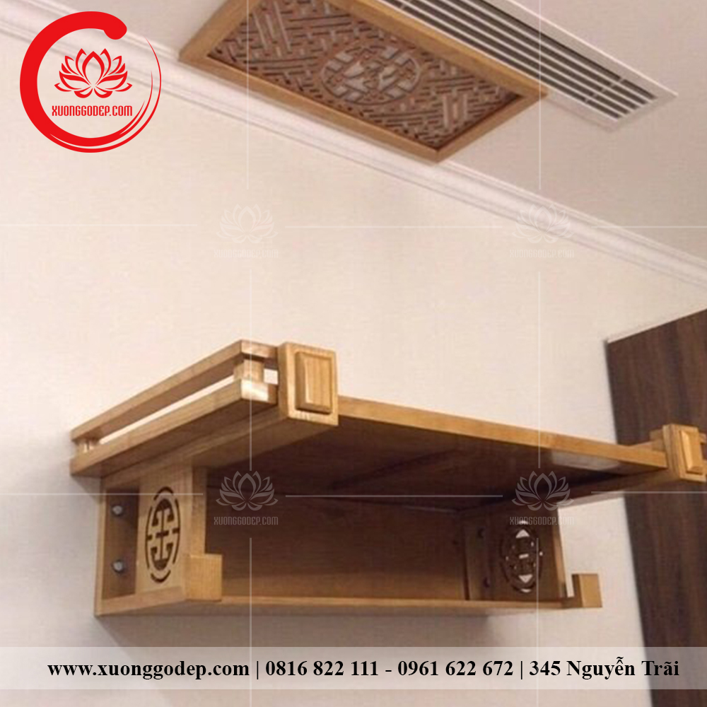 bàn thờ treo tường đẹp giá rẻ sản xuất tại xưởng