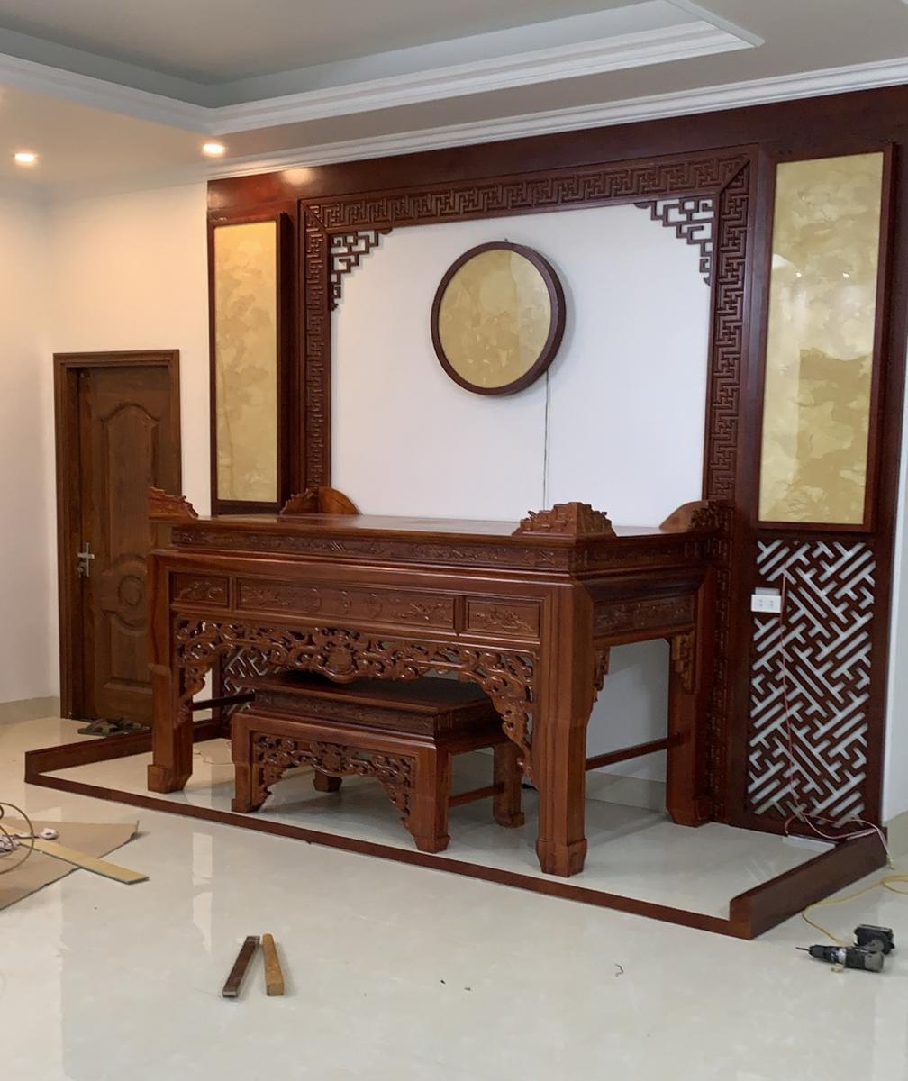phòng thờ gỗ hương đẹp bắc ninh 