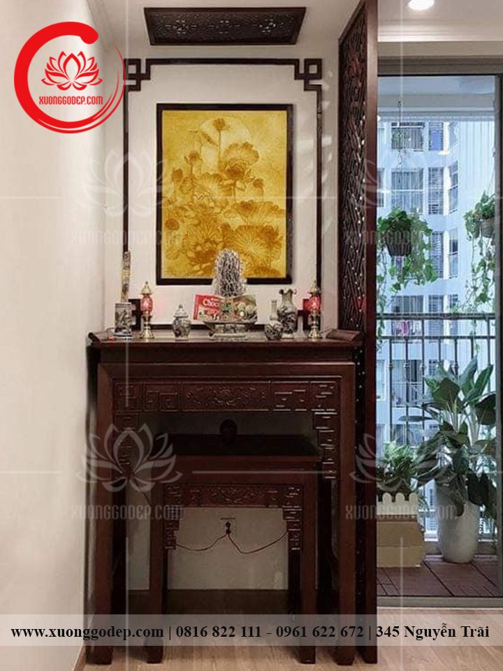 bàn thờ chung cư hiện đại 