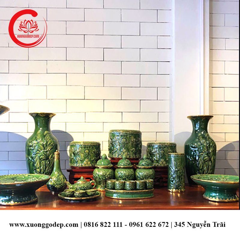 BỘ GỐM SỨ THỜ BÁT TRÀNG GIÁ RẺ ĐẸP