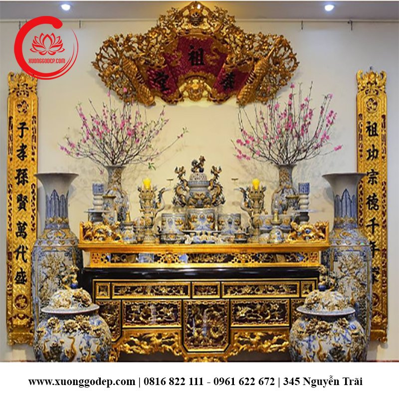 bộ đồ thờ gốm sứ bát tràng đẹp, giá rẻ, giá xưởng