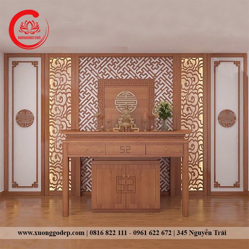 phòng thờ vip, thiết kế phòng thờ theo yêu cầu, phòng thờ đẹp