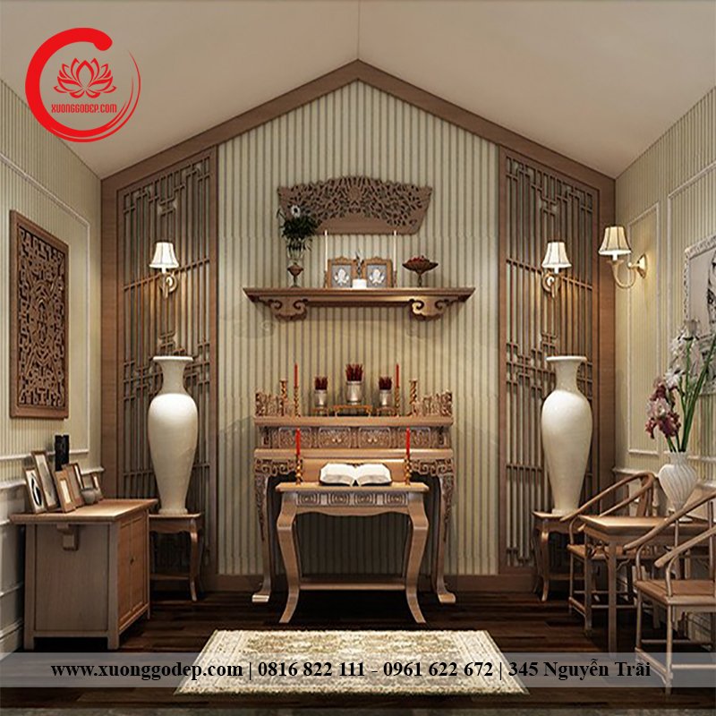 phòng thờ vip, thiết kế phòng thờ theo yêu cầu, phòng thờ đẹp giá xưởng
