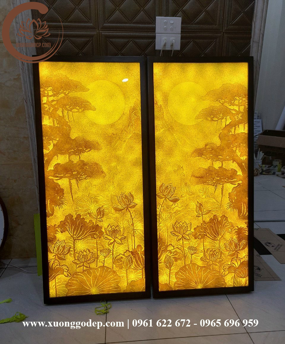 CẶP TRANH TRÚC CHỈ TÙNG SEN TTC - 84