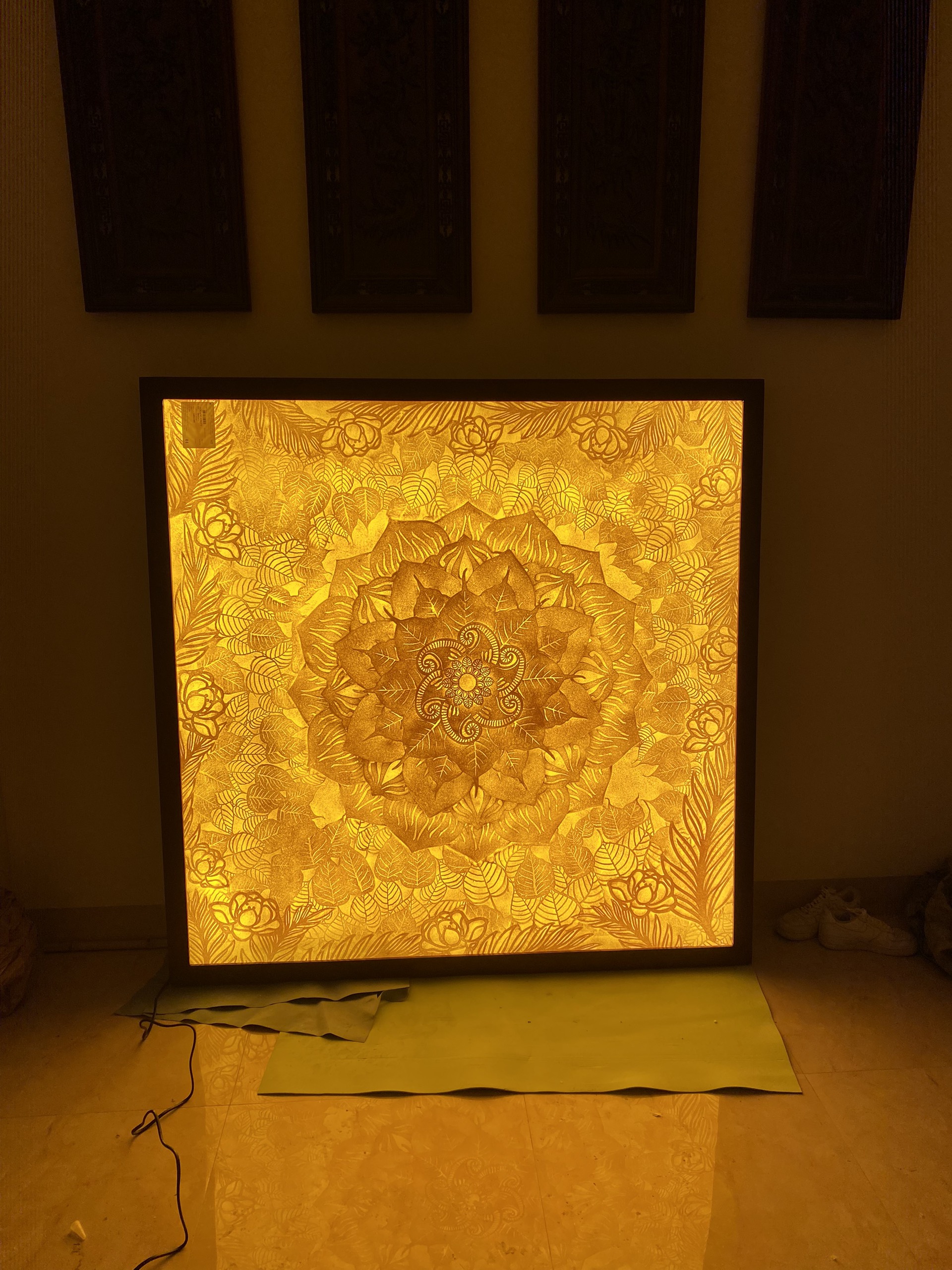 TRANH TRÚC CHỈ MANDALA VUÔNG TTC - 30