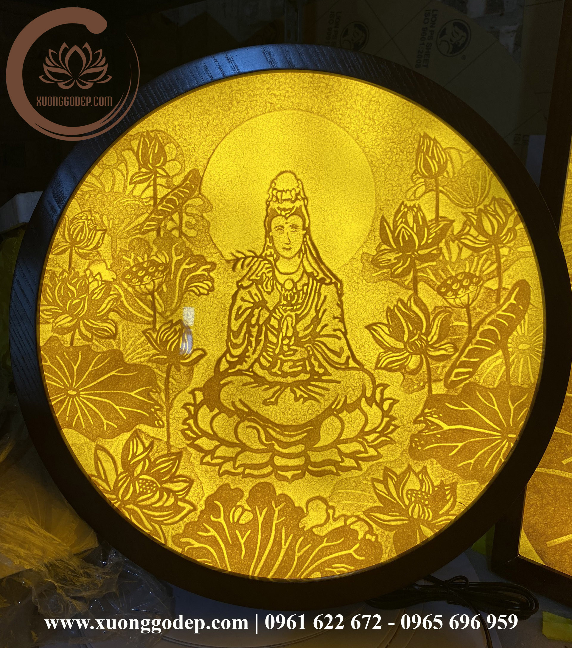 TRANH TRÚC CHỈ QUAN ÂM BỒ TÁT TTC - 93